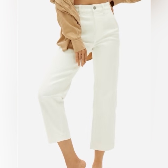Everlane Pants - Nwt EVERLANE The Straight-Leg Crop Pant in Bone, 12